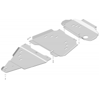 Защита Картера двигателя, КПП, Раздаточной коробки MOTODOR для Nissan Pathfinder 2010-2014 (III R51 рестайлинг), Алюминий 5 мм - Арт. 31404