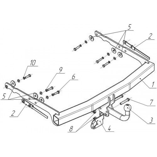 Фаркоп Avtos на FORD Mondeo 2007-2014 Арт.FD 23