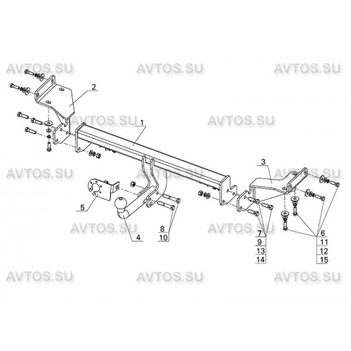 Фаркоп Avtos на KIA Sportage IV 2016-2018 Арт.KI 32