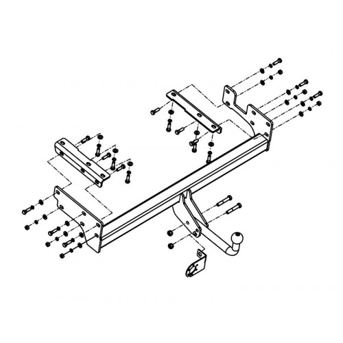 Фаркоп Avtos на MITSUBISHI Outlander 2002-2008 Арт.MI 24